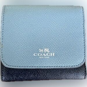 Coach Colorblock Crossgrain Trifold Compact Wallet.  Pristine condition